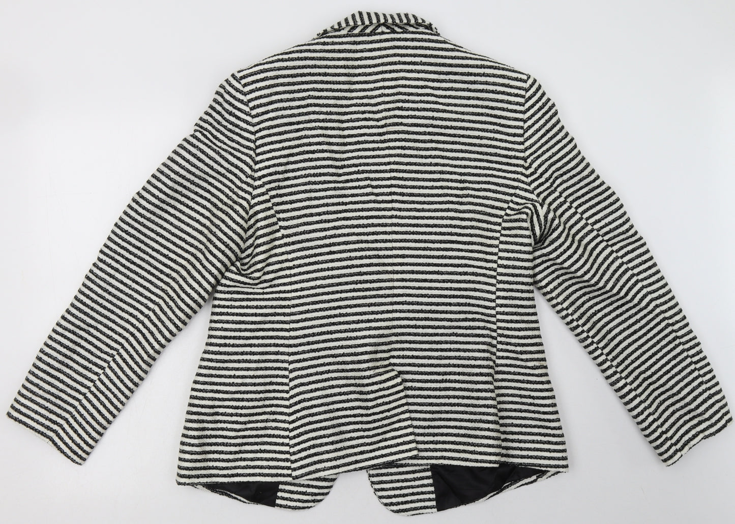 M&Co Womens  Striped  Jacket Blazer Size 18  Button
