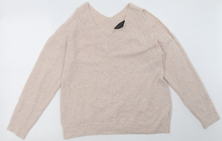 Dorothy Perkins Womens Pink Acrylic Pullover Sweatshirt Size 14 Pullover