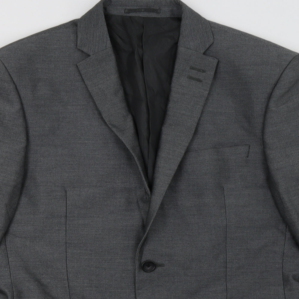 NEXT Mens Grey  Polyester Jacket Blazer Size 38