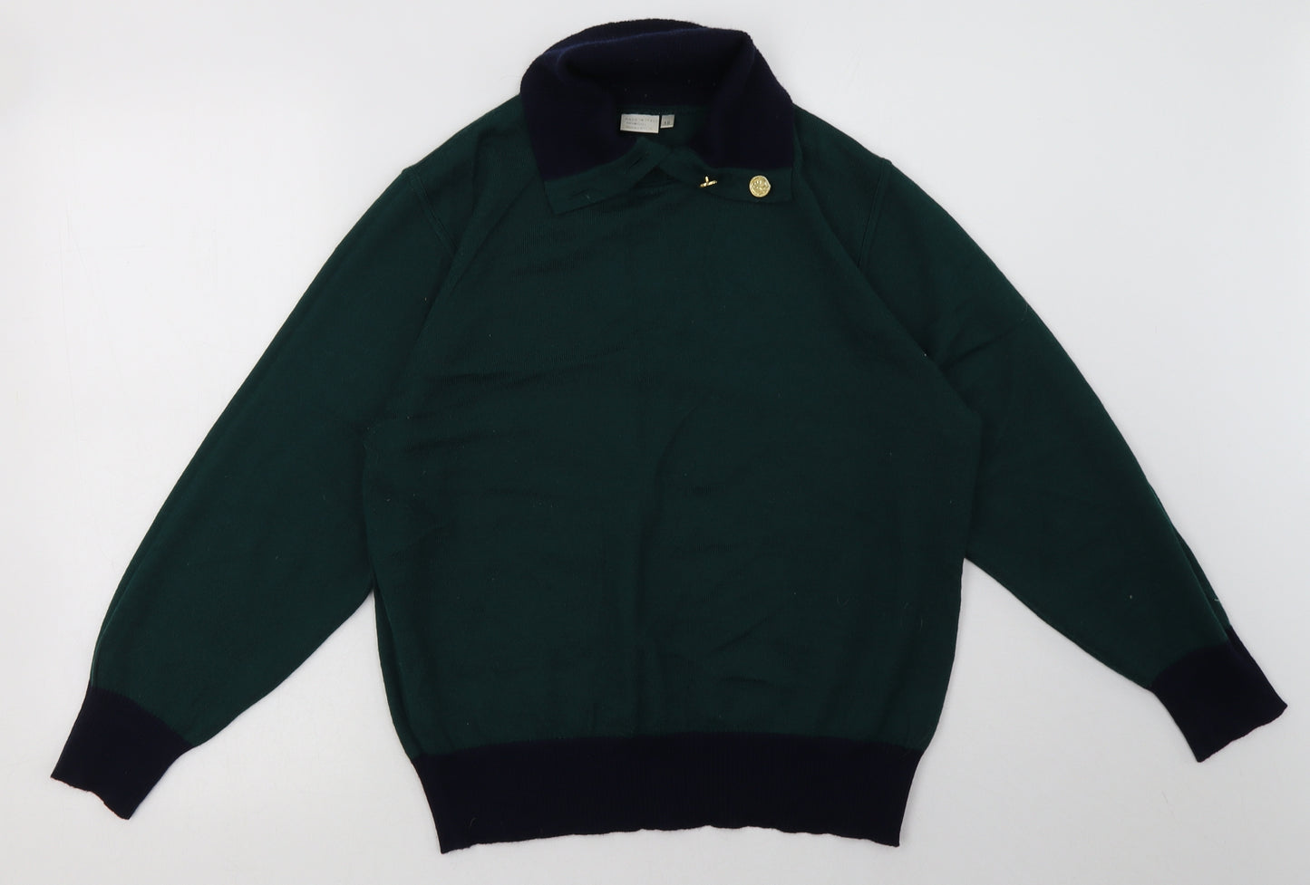 Preworn Womens Green  Wool Pullover Sweatshirt Size 18  Pullover