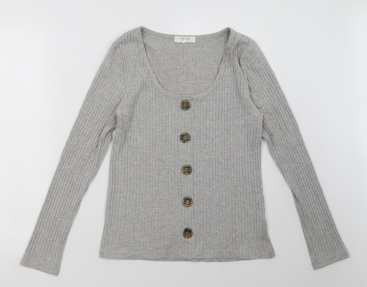 Full Circle Womens Grey  Cotton Pullover Sweatshirt Size L  Pullover