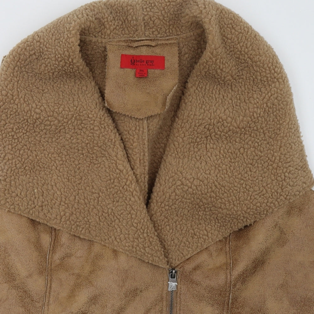 belle gray Womens Brown   Gilet Jacket Size L  Zip