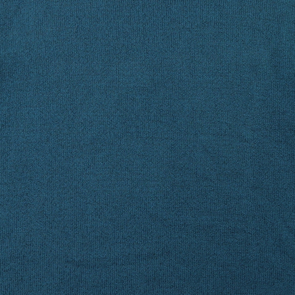 Berkertex Womens Blue Geometric Acrylic Basic T-Shirt Size 16 Crew Neck