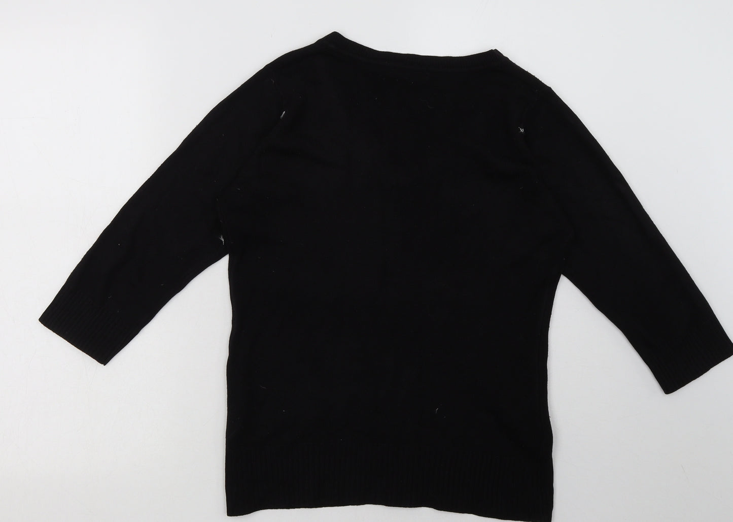 sainsburys Womens Black  Acrylic Pullover Sweatshirt Size 8  Pullover