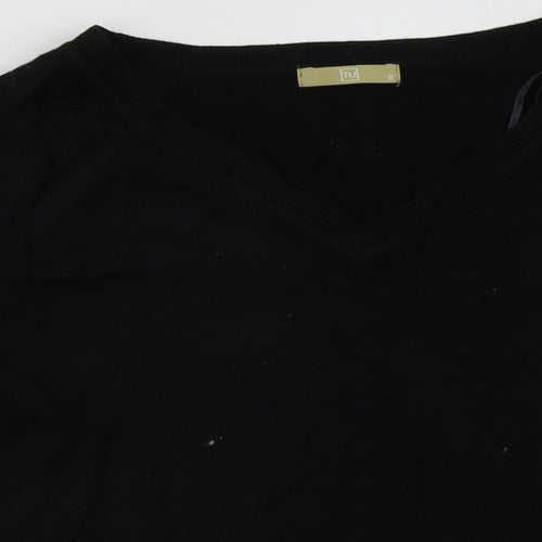 sainsburys Womens Black  Acrylic Pullover Sweatshirt Size 8  Pullover