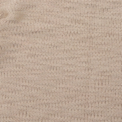 Dorothy Perkins Womens Beige  Acrylic Pullover Sweatshirt Size 14  Pullover
