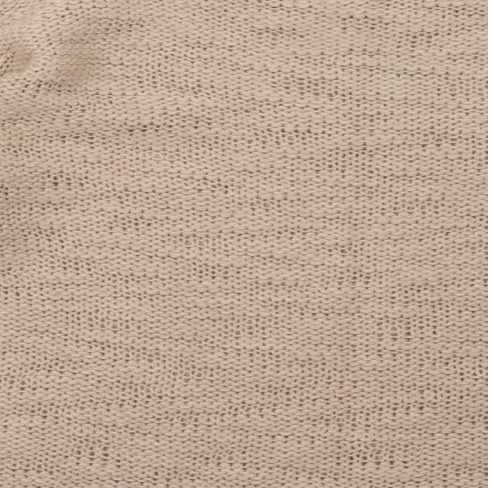 Dorothy Perkins Womens Beige  Acrylic Pullover Sweatshirt Size 14  Pullover