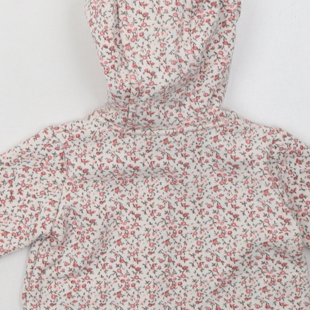 NEXT Girls Pink Floral  Basic Jacket Jacket Size 6-9 Months   Buckle