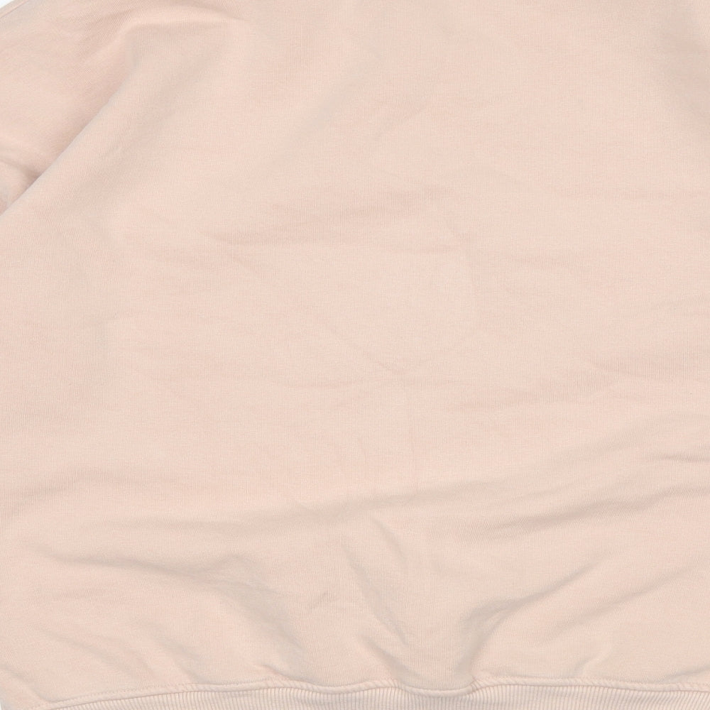 New Look Womens Pink  Cotton Pullover Sweatshirt Size 10