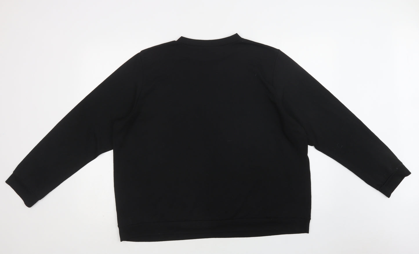 Studio Womens Black Crew Neck  Polyester Pullover Jumper Size 20   - Butterflies