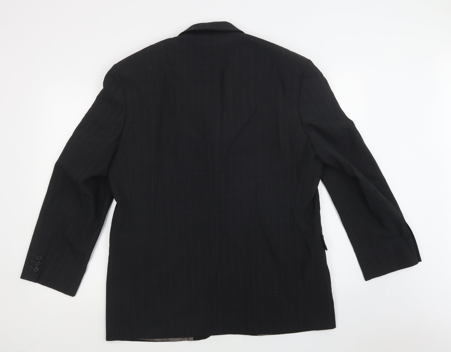 M&S Mens Grey Striped  Jacket Blazer Size 42  Button