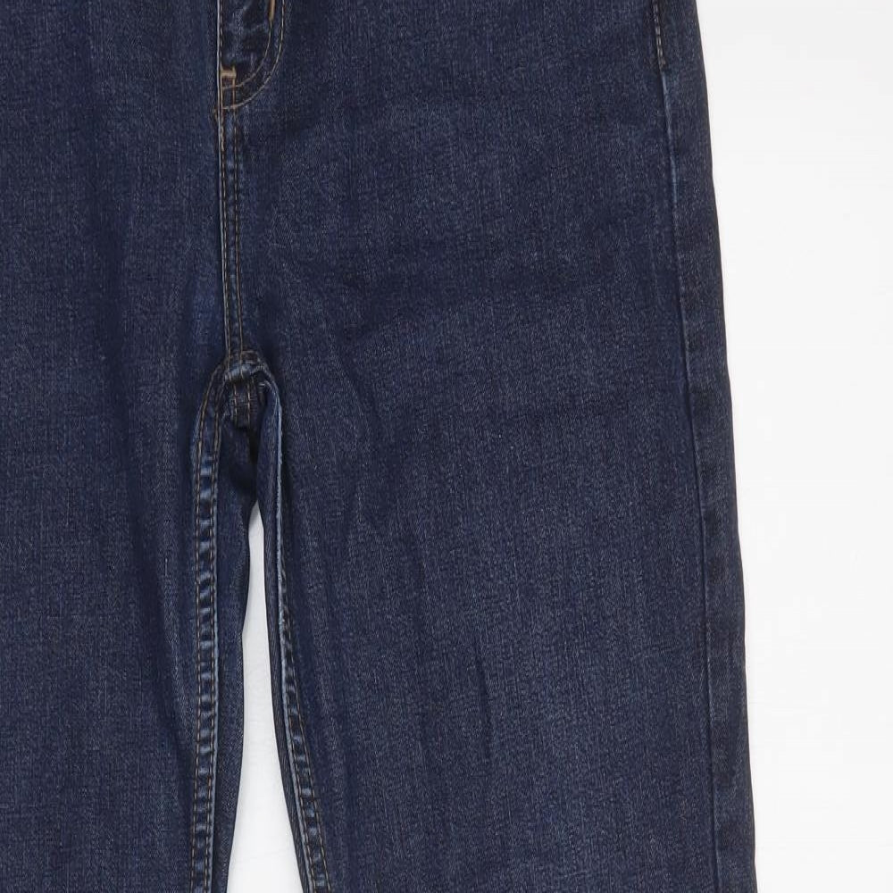 River Island Womens Blue  Cotton Bootcut Jeans Size 10 L32 in Regular Button