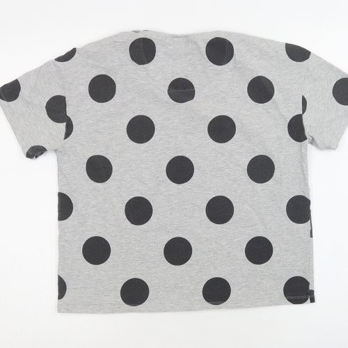 NEXT Girls Grey Polka Dot Cotton Top Pyjama Top Size 13 Years