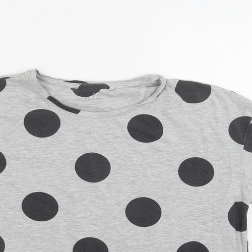 NEXT Girls Grey Polka Dot Cotton Top Pyjama Top Size 13 Years