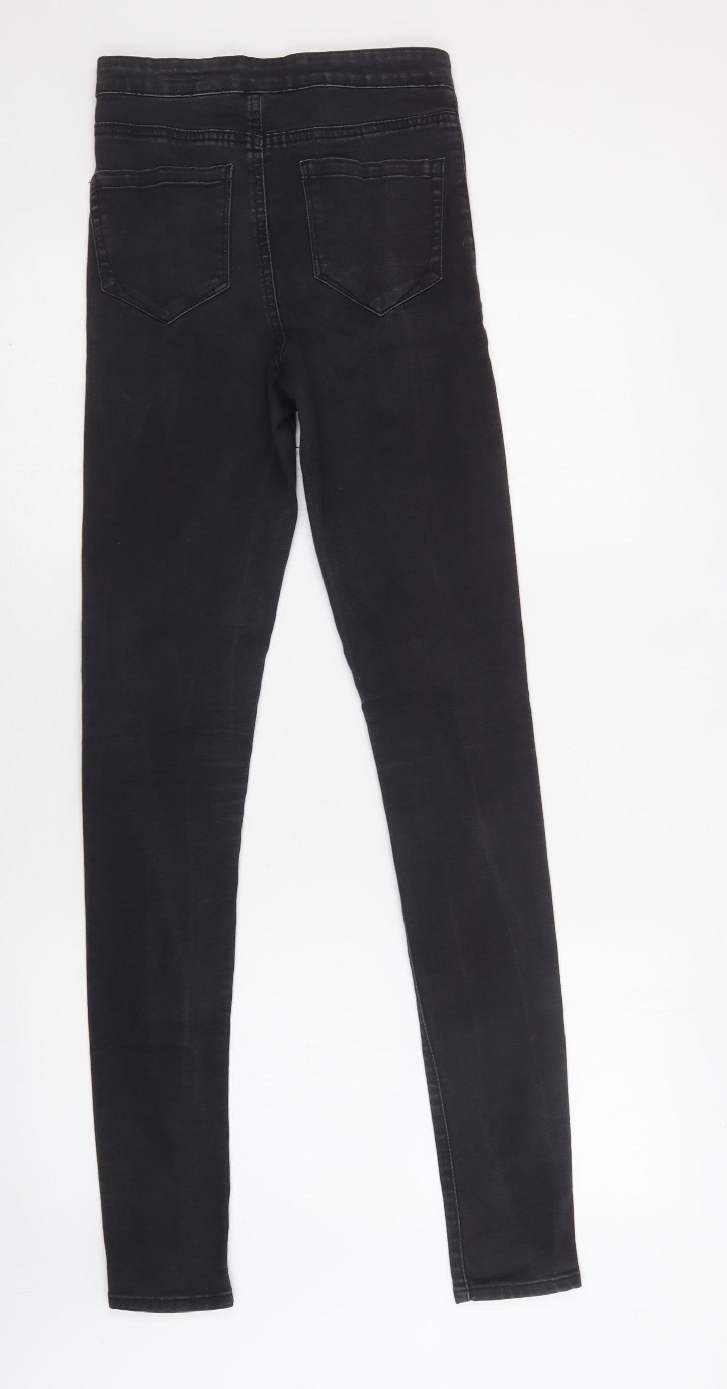 Primark Womens Black  Cotton Jegging Jeans Size 8 L32 in Regular Button