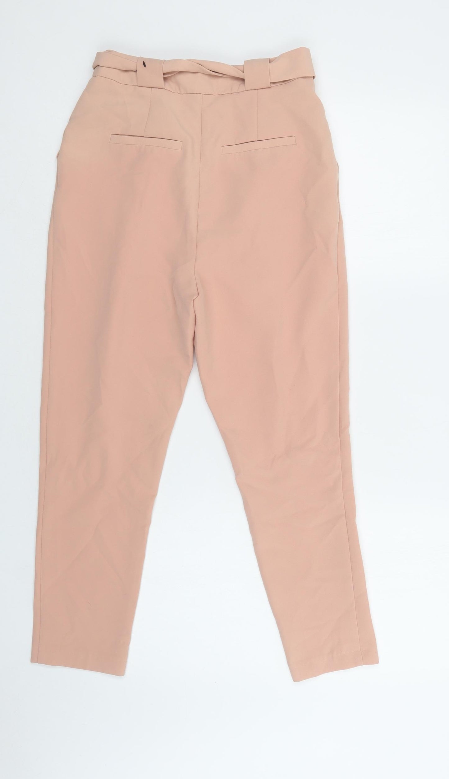 New Look Womens Pink  Polyester Dress Pants Trousers Size 6 L26 in Regular Hook & Loop