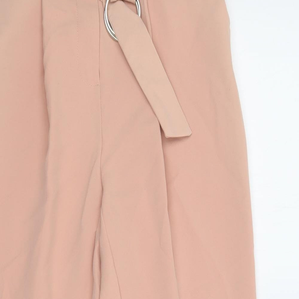 New Look Womens Pink  Polyester Dress Pants Trousers Size 6 L26 in Regular Hook & Loop