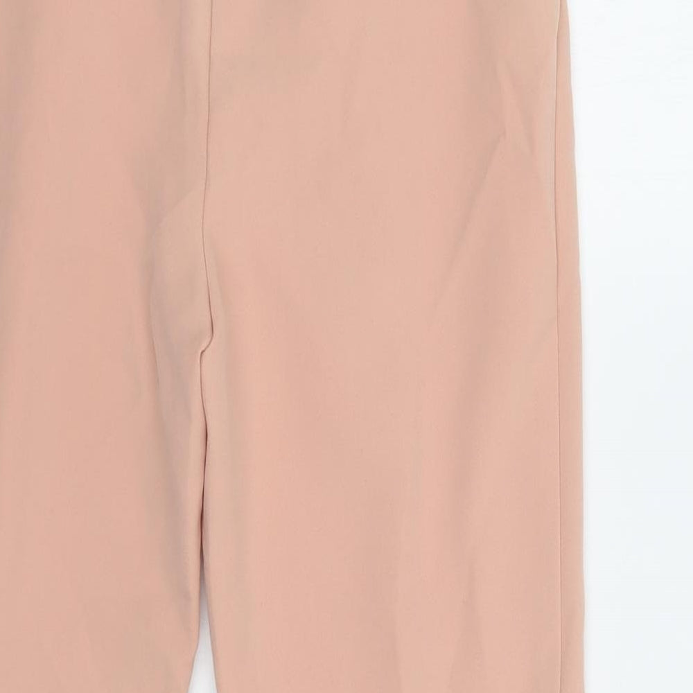 New Look Womens Pink  Polyester Dress Pants Trousers Size 6 L26 in Regular Hook & Loop