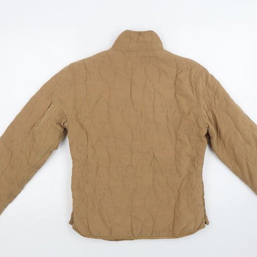 Jack Turply Womens Beige Floral  Quilted Jacket Size 12  Zip