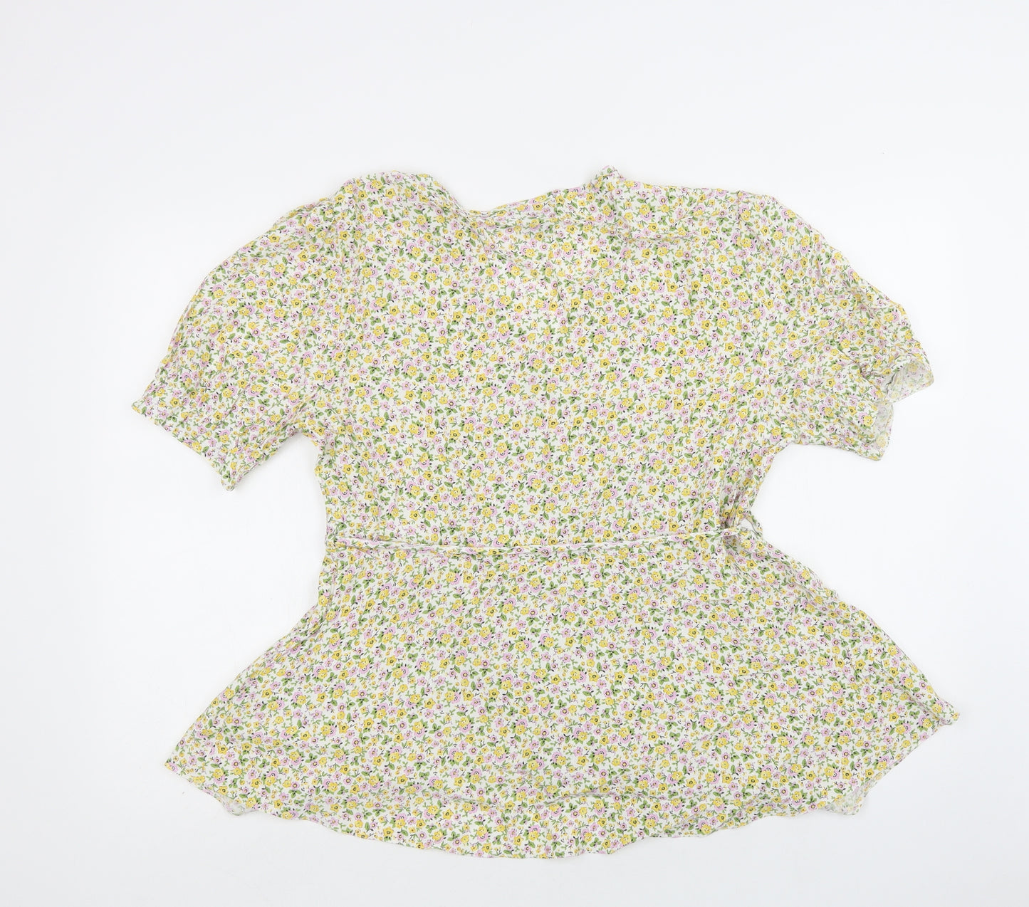 New Lok Womens Multicoloured Floral Viscose Basic Blouse Size 16 V-Neck - Maternity