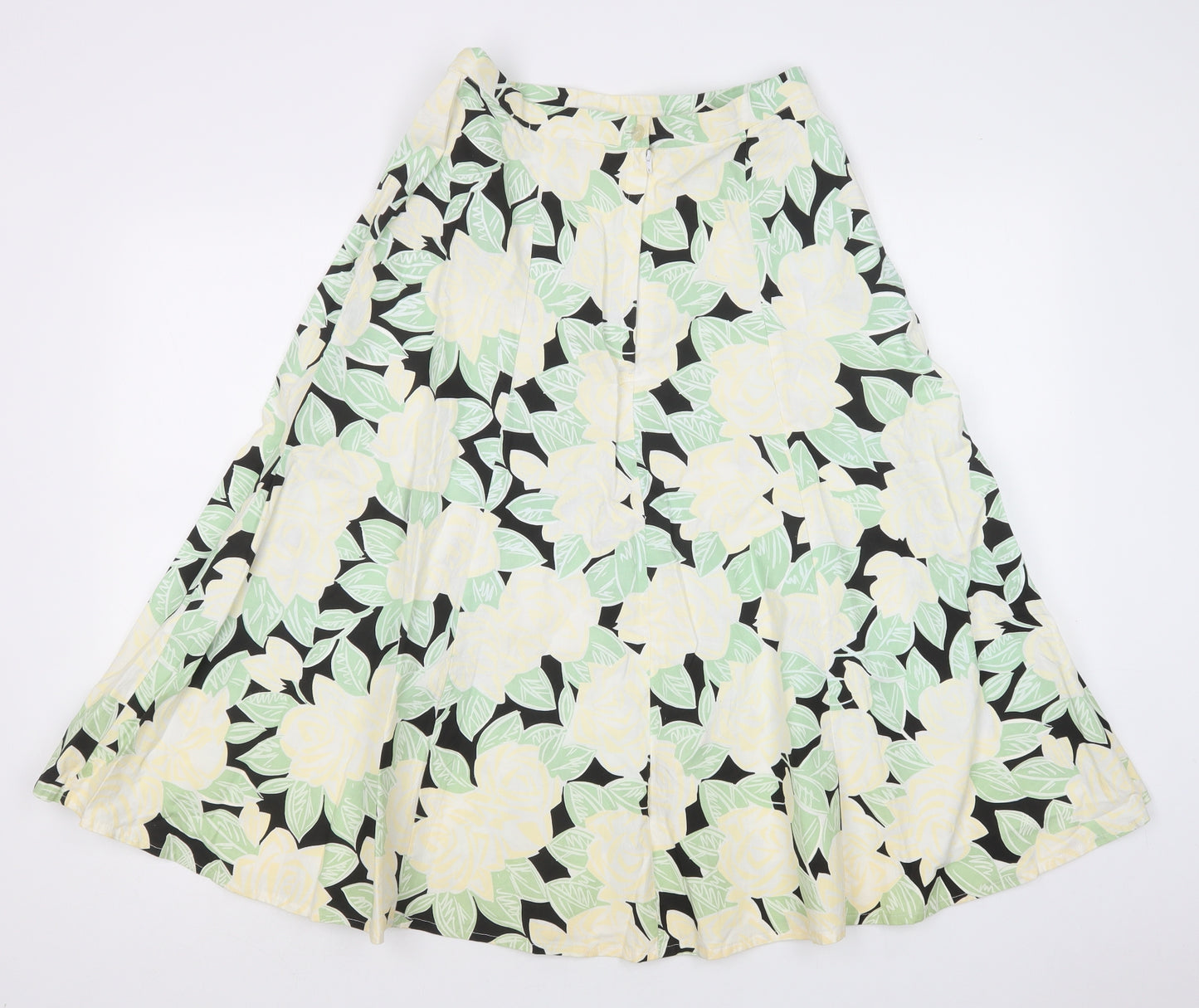 IMAGES Womens Multicoloured Floral Cotton A-Line Skirt Size 16   Zip