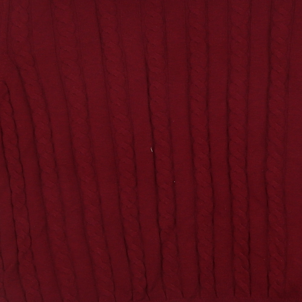 Tommy Hilfiger Mens Red Crew Neck  Cotton Pullover Jumper Size 2XL