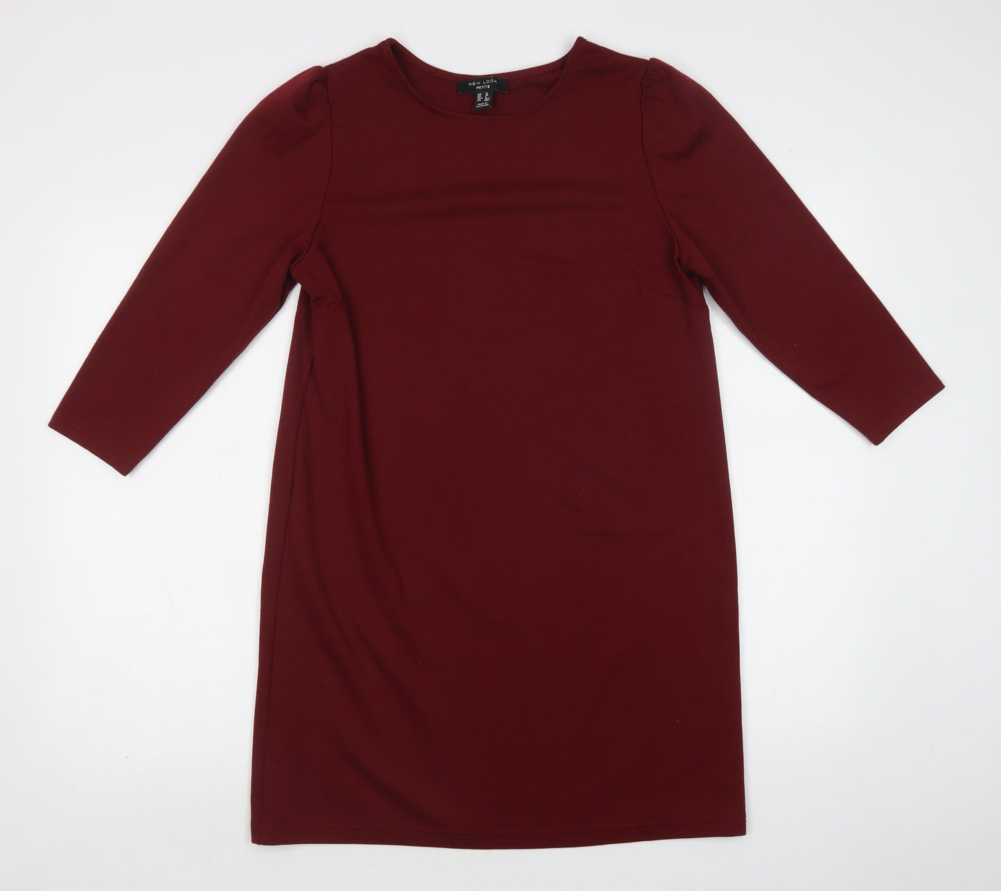 New Look Womens Red  Polyester Shift  Size 10  Crew Neck