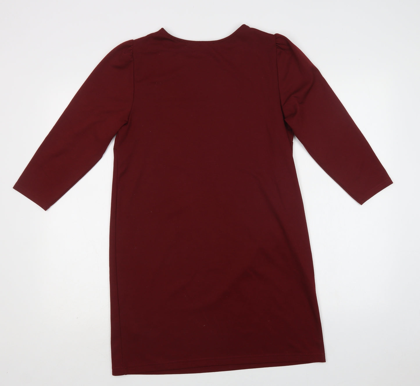 New Look Womens Red  Polyester Shift  Size 10  Crew Neck