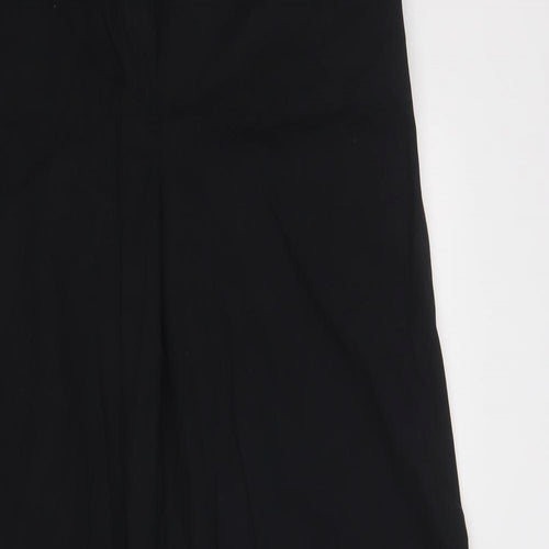NEXT Womens Black  Cotton Cargo Trousers Size 16 L33 in Regular Hook & Loop