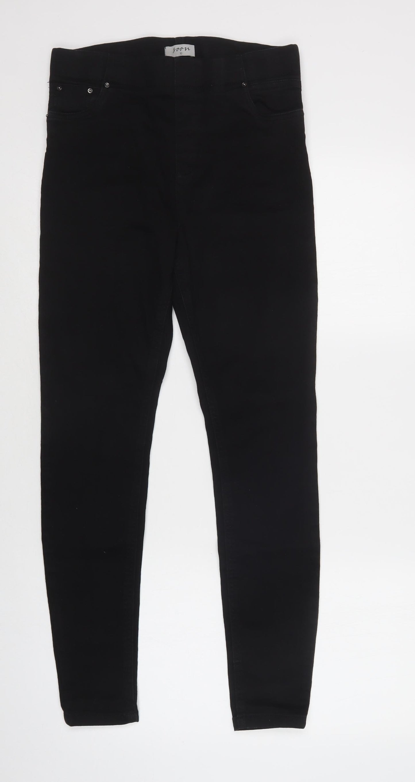 Matalan Womens Black  Cotton Jegging Jeans Size 10 L30 in Regular