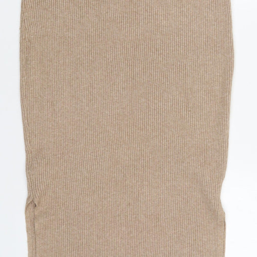 Primark Womens Beige  Viscose Straight & Pencil Skirt Size 14