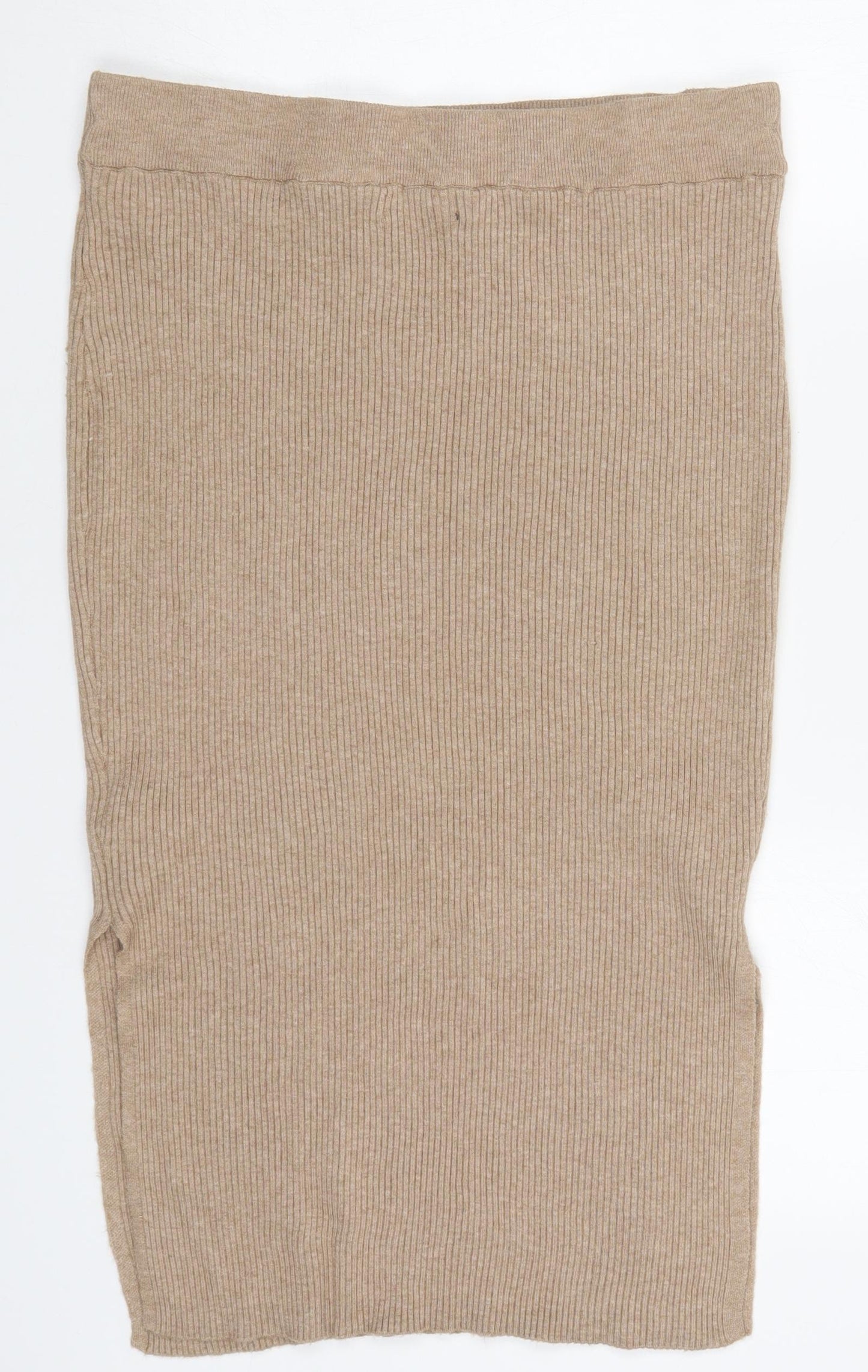 Primark Womens Beige  Viscose Straight & Pencil Skirt Size 14