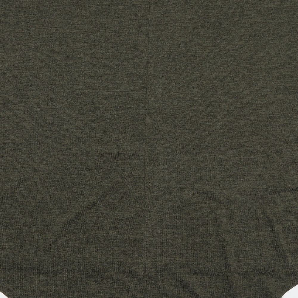 New Look Womens Green  Polyester Basic T-Shirt Size S Round Neck