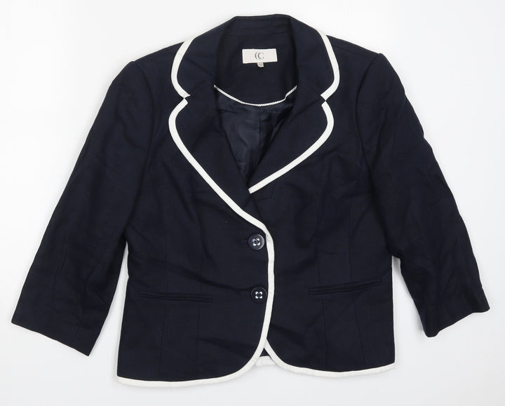 Country Casuals Womens Blue Jacket Size 14 Button
