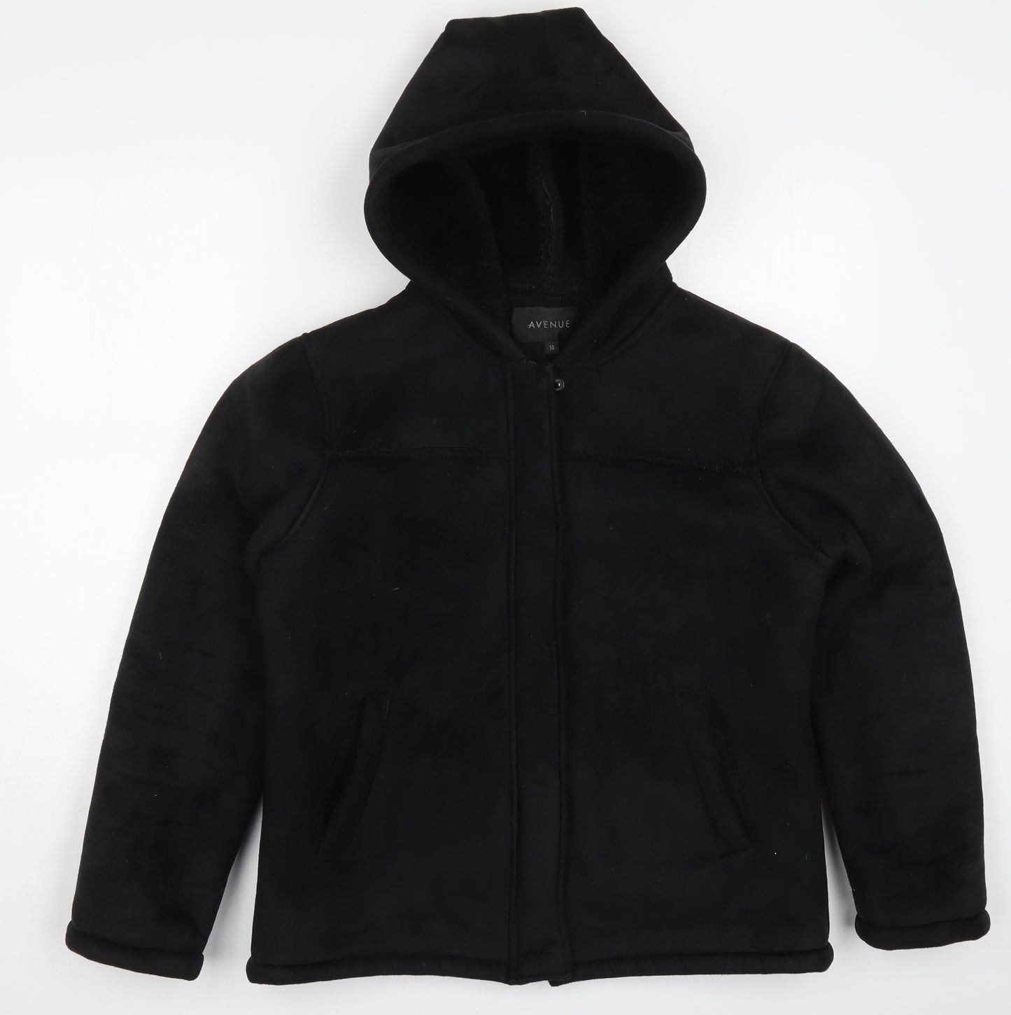 Avenue Womens Black   Jacket  Size 14  Zip