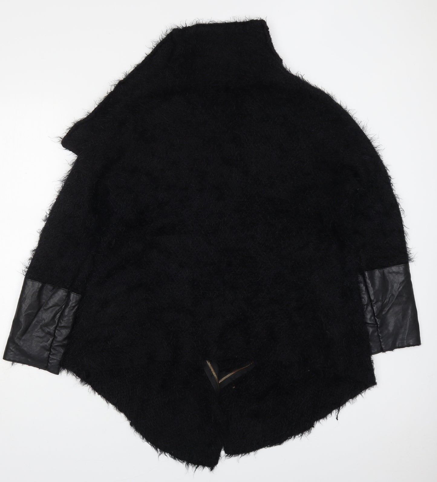 George Womens Black V-Neck  Acrylic Cardigan Jumper Size 14