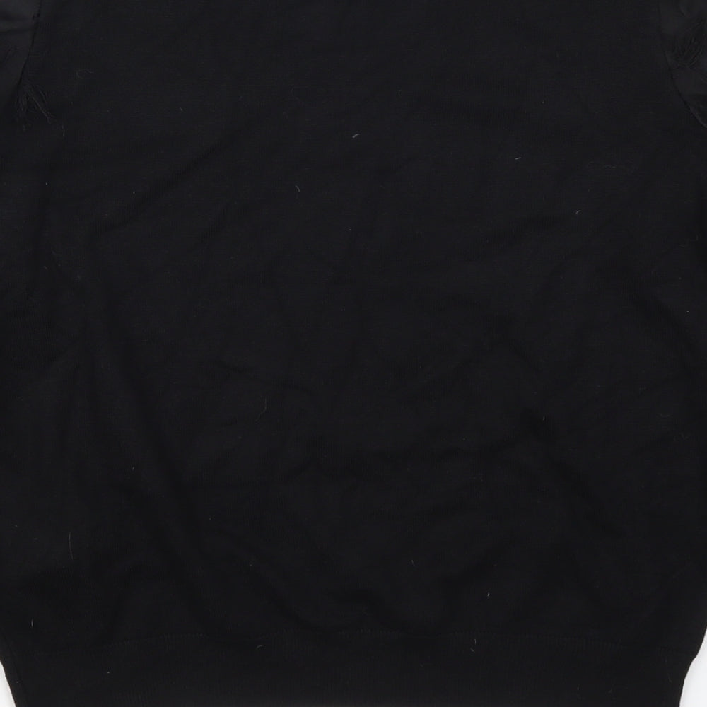New Look Womens Black Round Neck  Viscose Pullover Jumper Size M