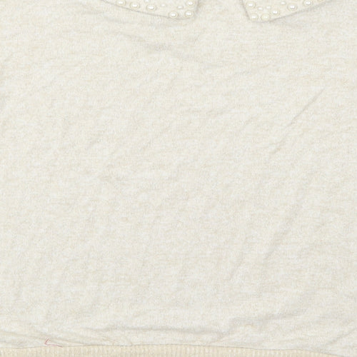 Papaya Womens Beige  Polyester Pullover Sweatshirt Size 10  Pullover
