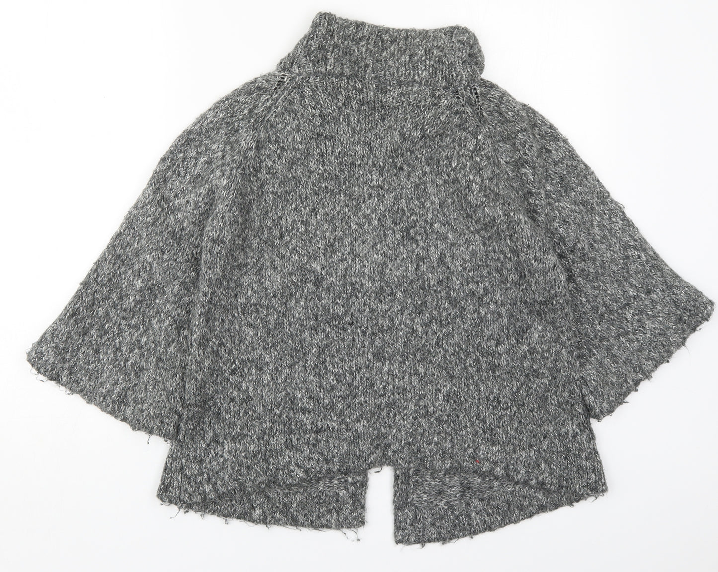 New Look Womens Grey Collared  Cotton Cardigan Jumper Size 14