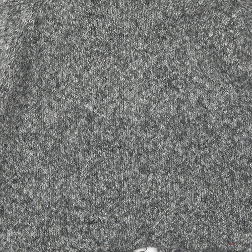 New Look Womens Grey Collared  Cotton Cardigan Jumper Size 14