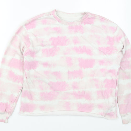 Primark Girls Pink  Cotton Pullover Sweatshirt Size 12-13 Years  Pullover - Tie Dye