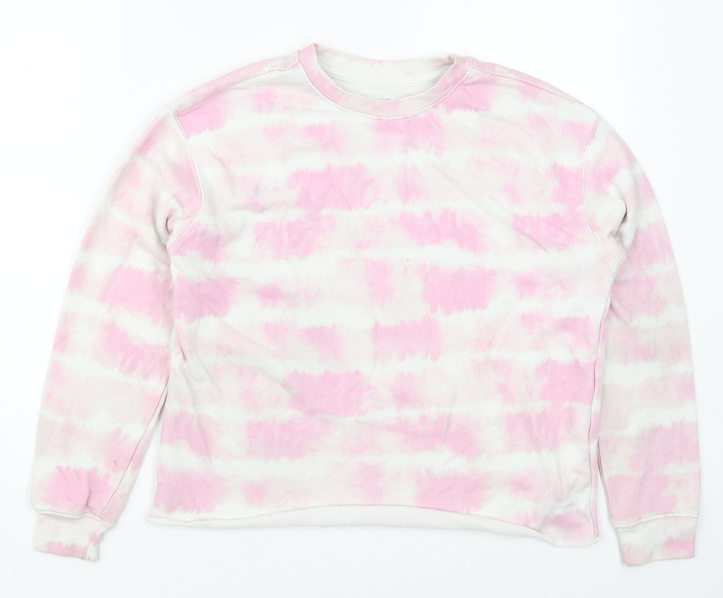 Primark Girls Pink  Cotton Pullover Sweatshirt Size 12-13 Years  Pullover - Tie Dye