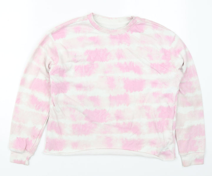 Primark Girls Pink  Cotton Pullover Sweatshirt Size 12-13 Years  Pullover - Tie Dye