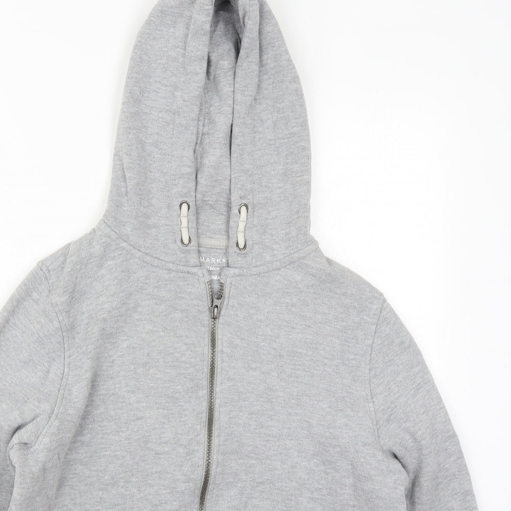 Primark Girls Grey  Cotton Full Zip Hoodie Size 13-14 Years  Zip