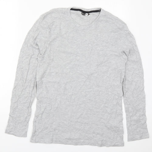 Pep&Co Mens Grey  Cotton  T-Shirt Size M Crew Neck