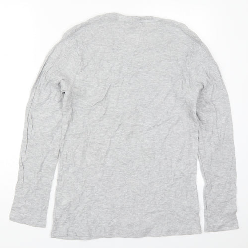 Pep&Co Mens Grey  Cotton  T-Shirt Size M Crew Neck