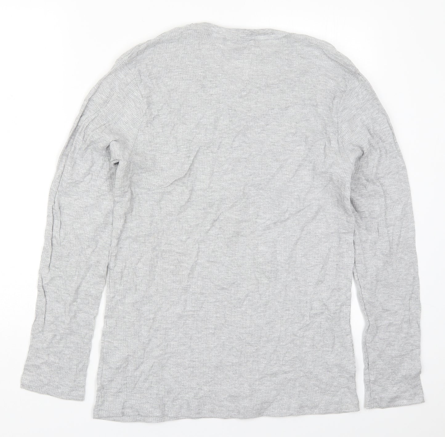 Pep&Co Mens Grey  Cotton  T-Shirt Size M Crew Neck