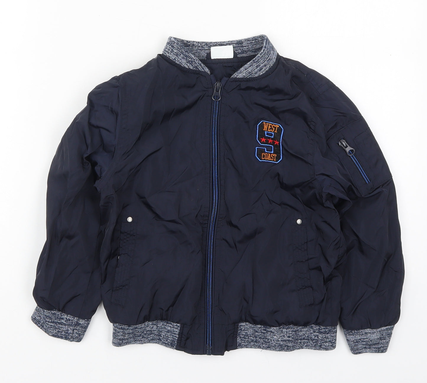 F&F Boys Blue   Jacket  Size 6-7 Years  Zip - West Coast 9
