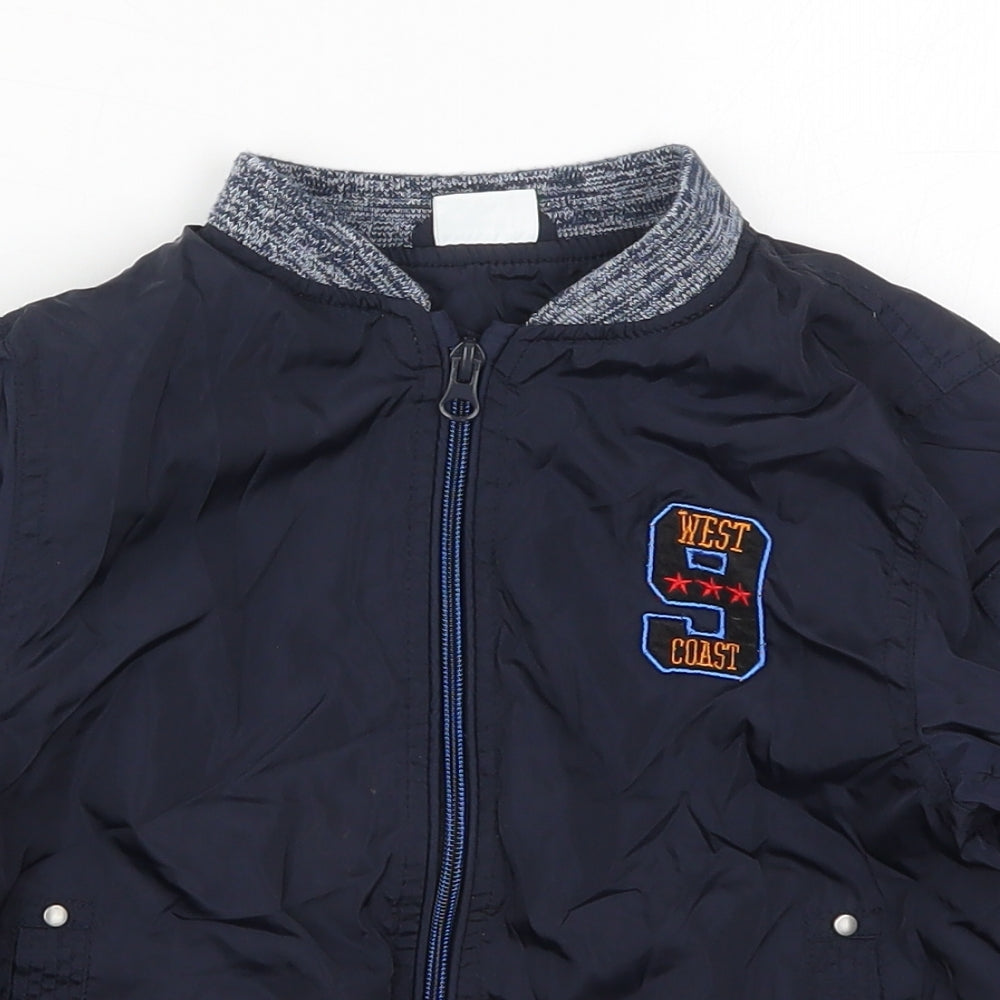 F&F Boys Blue   Jacket  Size 6-7 Years  Zip - West Coast 9