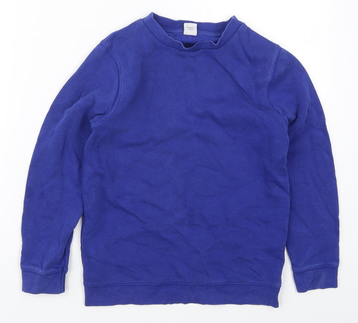 TU Boys Blue Cotton Pullover Sweatshirt Size 8 Years Pullover